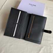 Uubags | Celine Large Strap Wallet In Grained Calfskin Grey 19x13.5x2cm - 5