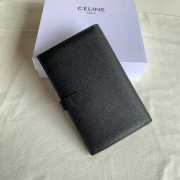 Uubags | Celine Large Strap Wallet In Grained Calfskin Grey 19x13.5x2cm - 3