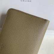 Uubags | Celine Large Zipped Wallet In Grained Calfskin Green 19x10x2cm - 3