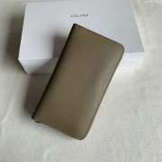 Uubags | Celine Large Zipped Wallet In Grained Calfskin Green 19x10x2cm - 2