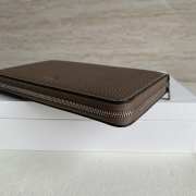 Uubags | Celine Large Zipped Wallet In Grained Calfskin Brown 19x10x2cm - 5