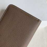 Uubags | Celine Large Zipped Wallet In Grained Calfskin Brown 19x10x2cm - 3