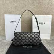 Uubags | Celine Lola Bag In Triomphe Canvas Two-Tone Black 28x12x5cm - 4