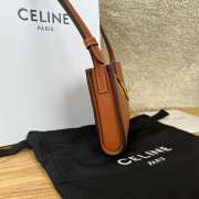 Uubags | Celine 16 Strap Pochette In Supple Calfskin Tan Bag 18x12x3.5cm - 3