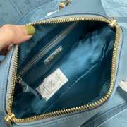 Uubags | Miu Miu Arcadie leather bag in blue 10.5x22x7.5cm - 2