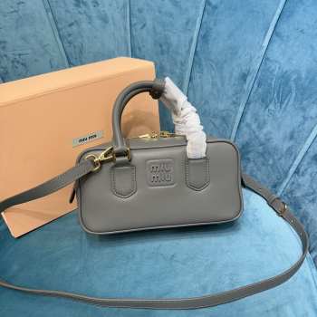 Uubags | Miu Miu Arcadie leather bag in grey 10.5x22x7.5cm