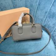 Uubags | Miu Miu Arcadie leather bag in grey 10.5x22x7.5cm - 2