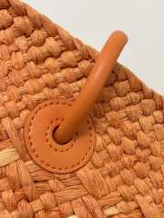 Uubags | Loewe Anagram Basket bag in iraca palm and calfskin natural/orange 46x24x16cm - 2