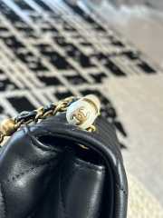 Uubags | Chanel 24A Pearl Handle Mini Flap Bag Black 14x23x8cm - 5