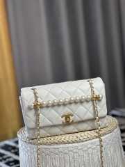 Uubags | Chanel 24A Pearl Handle Mini Flap Bag White 14x23x8cm - 1