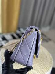 Uubags | Chanel 24A Pearl Chain Flap Bag Purple 20x7.5x15cm - 5