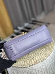 Uubags | Chanel 24A Pearl Chain Flap Bag Purple 20x7.5x15cm - 4