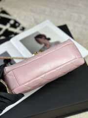 Uubags | Chanel 24A Pearl Chain Flap Bag Light Pink 20x7.5x15cm - 3