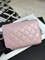 Uubags | Chanel 24A Pearl Chain Flap Bag Light Pink 20x7.5x15cm - 2