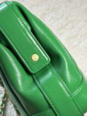 Uubags | Chanel Bag With Handle Shiny Lambskin & Gold Plated Metal Green 16x23.5x8cm - 5