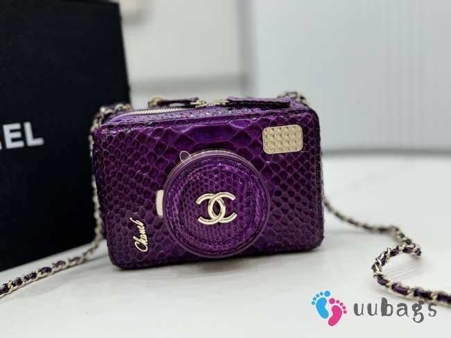 Uubags | Chanel AS4817 Camera Bag In Purple 11.5x16x6cm - 1