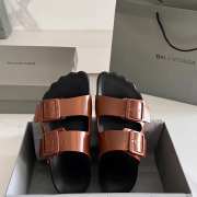 Uubags | Balenciaga Sunday buckled sandals in brown - 1