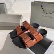 Uubags | Balenciaga Sunday buckled sandals in brown - 6