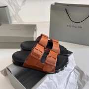 Uubags | Balenciaga Sunday buckled sandals in brown - 2