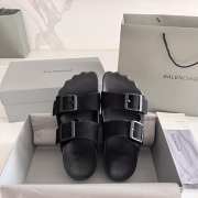 Uubags | Balenciaga Sunday Sandal in black suede calfskin - 1