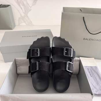 Uubags | Balenciaga Sunday Sandal in black suede calfskin