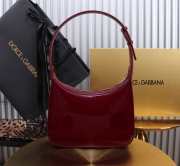 Uubags | Dolce & Gabbana 3.5 shoulder bag in red pattent leather with DG logo 22x18x6cm - 5