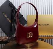 Uubags | Dolce & Gabbana 3.5 shoulder bag in red pattent leather with DG logo 22x18x6cm - 6