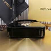 Uubags | Dolce & Gabbana 3.5 shoulder bag in black pattent leather with DG logo 22x18x6cm - 4