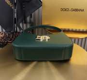 Uubags | Dolce & Gabbana green calfskin 3.5 shoulder bag with DG logo 22x18x6cm - 6