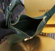 Uubags | Dolce & Gabbana green calfskin 3.5 shoulder bag with DG logo 22x18x6cm - 3