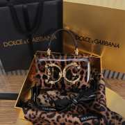 Uubags |  Dolce & Gabbana DG Girls mini bag comes in leopard-print polished calfskin 10x18x3.5cm - 5