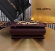 Uubags | Dolce & Gabbana DG Girls Bag In Burgundy Calfskin Leather 10x18x3.5cm - 5