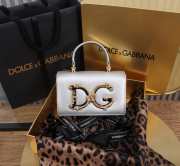 Uubags | Dolce & Gabbana DG Girls Bag In Silver Nappa Leather Lining 10x18x3.5cm - 6