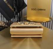 Uubags | Dolce & Gabbana DG Girls Bag In Gold Nappa Leather Lining 10x18x3.5cm - 2