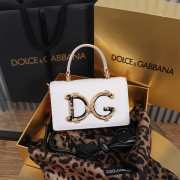 Uubags | Dolce & Gabbana DG Girls Bag In White Calfskin Leather 10x18x3.5cm - 4