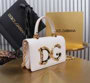 Uubags | Dolce & Gabbana DG Girls Bag In White Calfskin Leather 10x18x3.5cm - 3