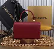 Uubags | Dolce & Gabbana DG Girls Bag In Red Calfskin Leather 10x18x3.5cm - 4