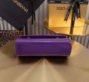 Uubags | Dolce & Gabbana small patent leather Sicily bag in purple 11x18x6cm - 5