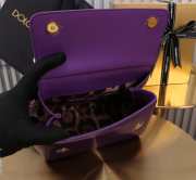 Uubags | Dolce & Gabbana medium patent leather Sicily bag in purple 20x16x8cm - 4