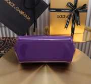 Uubags | Dolce & Gabbana medium patent leather Sicily bag in purple 20x16x8cm - 3