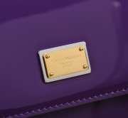 Uubags | Dolce & Gabban large patent leather Sicily bag in purple 25x12x20cm - 5