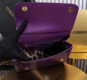 Uubags | Dolce & Gabban large patent leather Sicily bag in purple 25x12x20cm - 2