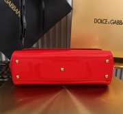 Uubags | Dolce & Gabbana medium patent leather Sicily bag in red 29x18x12cm - 6