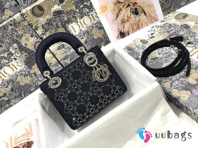 Uubags | Mini Lady Dior Bag Black Strass Cannage Satin 17x15x7cm - code sale50 - 1