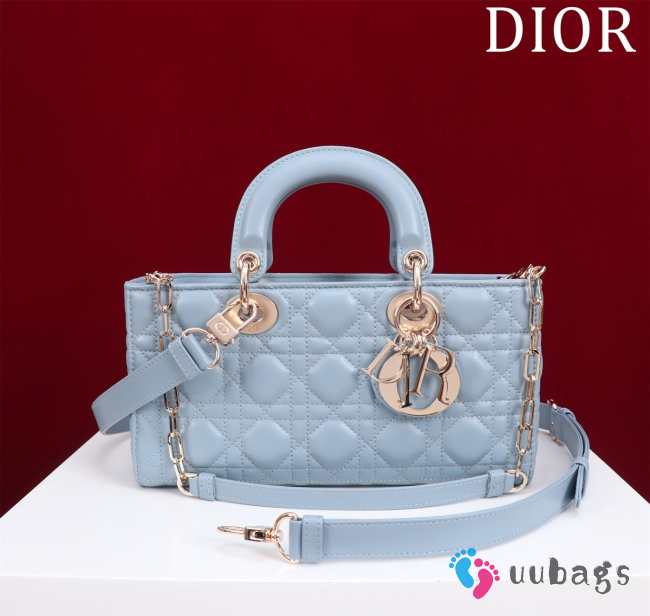 Uubags | Dior M0540 Lady D-Joy Cloud Blue Cannage Lambskin Bag 26x13.5x5cm - 1