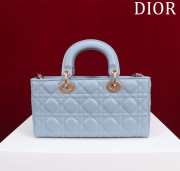 Uubags | Dior M0540 Lady D-Joy Cloud Blue Cannage Lambskin Bag 26x13.5x5cm - 6