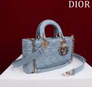 Uubags | Dior M0540 Lady D-Joy Cloud Blue Cannage Lambskin Bag 26x13.5x5cm - 4