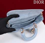 Uubags | Dior M0540 Lady D-Joy Cloud Blue Cannage Lambskin Bag 26x13.5x5cm - 3