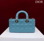 Uubags | Dior M0540 Lady D-Joy Blue Cannage Lambskin Bag 26x13.5x5cm - 4