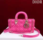 Uubags | Dior M0540 Lady D-Joy Fuchsia Cannage Lambskin Bag 26x13.5x5cm - 1